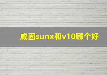 威固sunx和v10哪个好