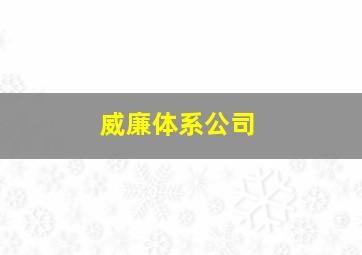 威廉体系公司