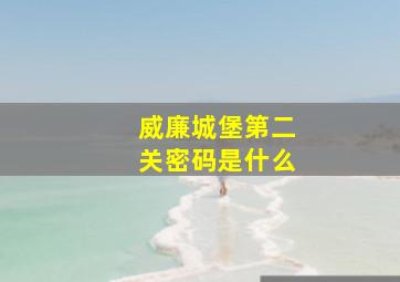 威廉城堡第二关密码是什么