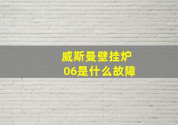 威斯曼壁挂炉06是什么故障