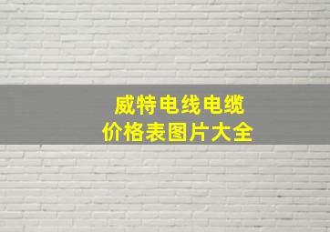 威特电线电缆价格表图片大全