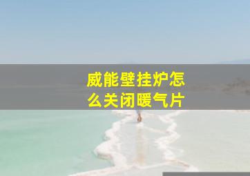 威能壁挂炉怎么关闭暖气片