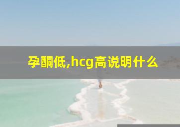 孕酮低,hcg高说明什么