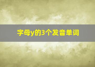 字母y的3个发音单词