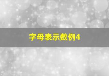 字母表示数例4