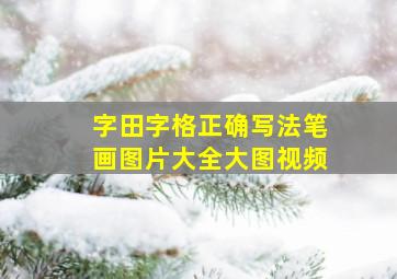 字田字格正确写法笔画图片大全大图视频