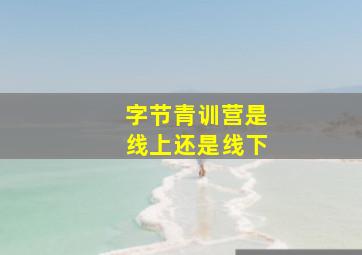 字节青训营是线上还是线下