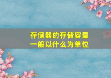 存储器的存储容量一般以什么为单位