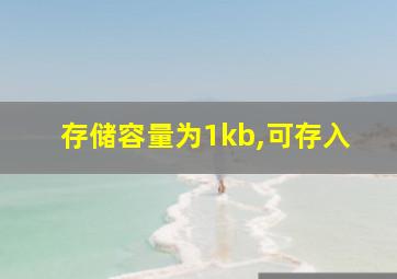 存储容量为1kb,可存入