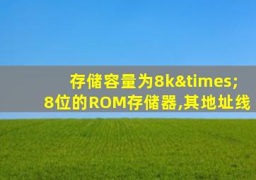 存储容量为8k×8位的ROM存储器,其地址线