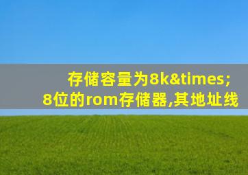 存储容量为8k×8位的rom存储器,其地址线