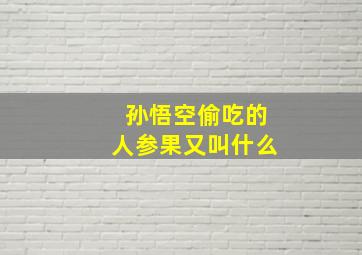 孙悟空偷吃的人参果又叫什么