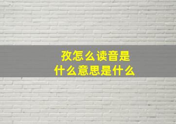 孜怎么读音是什么意思是什么