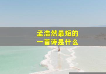 孟浩然最短的一首诗是什么