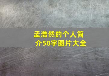 孟浩然的个人简介50字图片大全