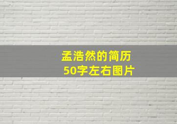 孟浩然的简历50字左右图片