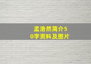 孟浩然简介50字资料及图片