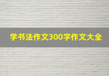 学书法作文300字作文大全