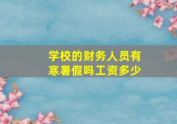 学校的财务人员有寒暑假吗工资多少