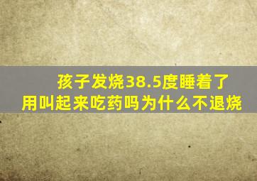 孩子发烧38.5度睡着了用叫起来吃药吗为什么不退烧