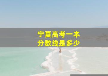 宁夏高考一本分数线是多少