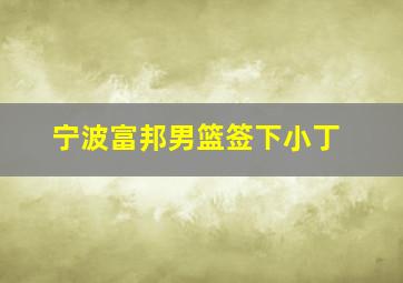 宁波富邦男篮签下小丁