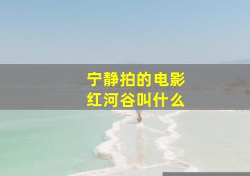 宁静拍的电影红河谷叫什么