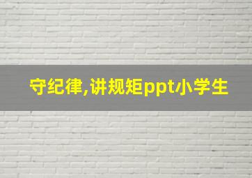 守纪律,讲规矩ppt小学生