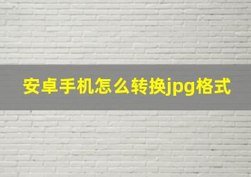 安卓手机怎么转换jpg格式