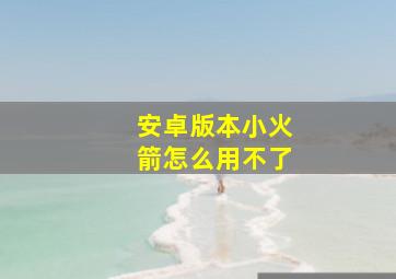 安卓版本小火箭怎么用不了