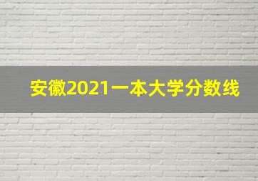 安徽2021一本大学分数线