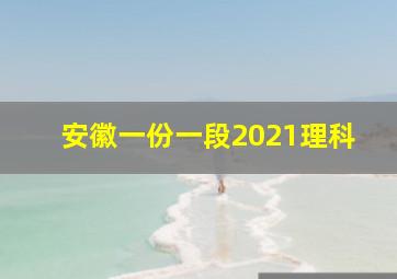 安徽一份一段2021理科