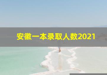 安徽一本录取人数2021