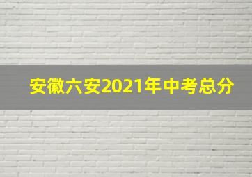 安徽六安2021年中考总分