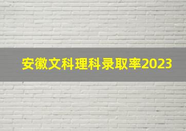 安徽文科理科录取率2023