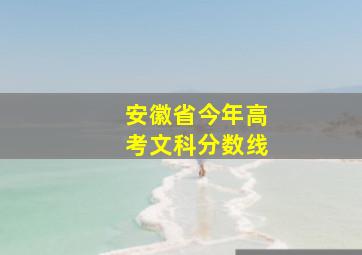 安徽省今年高考文科分数线