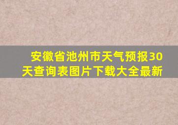 安徽省池州市天气预报30天查询表图片下载大全最新