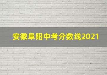 安徽阜阳中考分数线2021