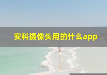 安科摄像头用的什么app