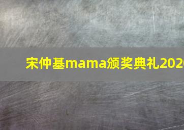 宋仲基mama颁奖典礼2020