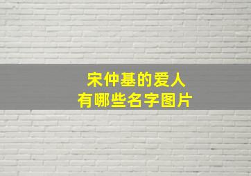 宋仲基的爱人有哪些名字图片