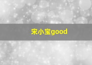 宋小宝good