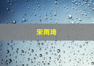 宋雨琦