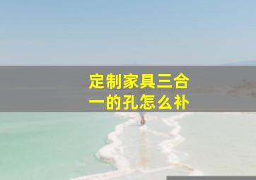 定制家具三合一的孔怎么补