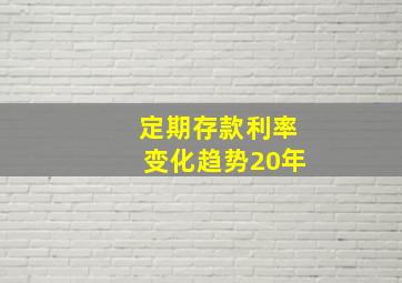 定期存款利率变化趋势20年