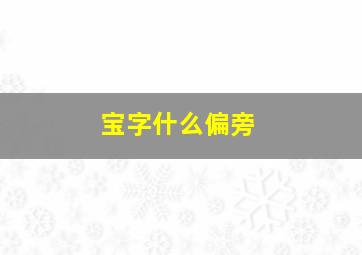 宝字什么偏旁