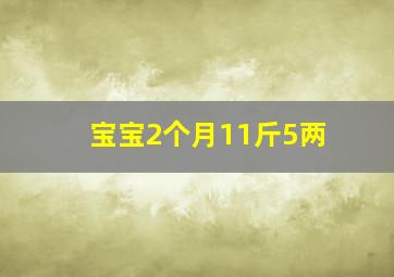 宝宝2个月11斤5两