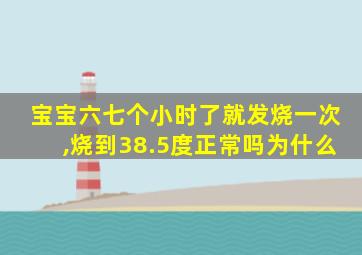 宝宝六七个小时了就发烧一次,烧到38.5度正常吗为什么