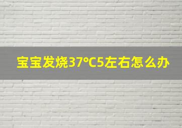 宝宝发烧37℃5左右怎么办