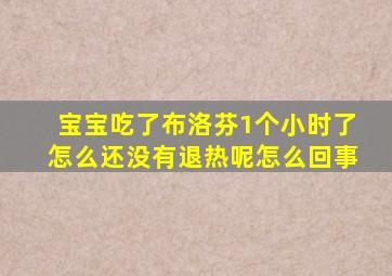 宝宝吃了布洛芬1个小时了怎么还没有退热呢怎么回事